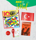 IQUBES Oyun & Okuma Kitabı & Balon & Stres Topu & Bayrak Hediye Seti
