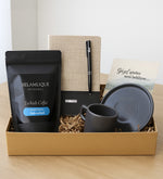 Dokulu Defter & Kalem & Fincan & Selamlıque Paket Kahve Hediye Seti