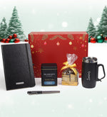 Siyah Defter & Kalem & Termos & Selamlıque Türk Kahvesi & Godiva Çikolata Hediye Seti