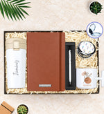 Kişiye Özel 350 ML Kilitli Çelik Termos & Defter & Beyaz Touch Pen & El Aynası & T Kupa Hediye Seti
