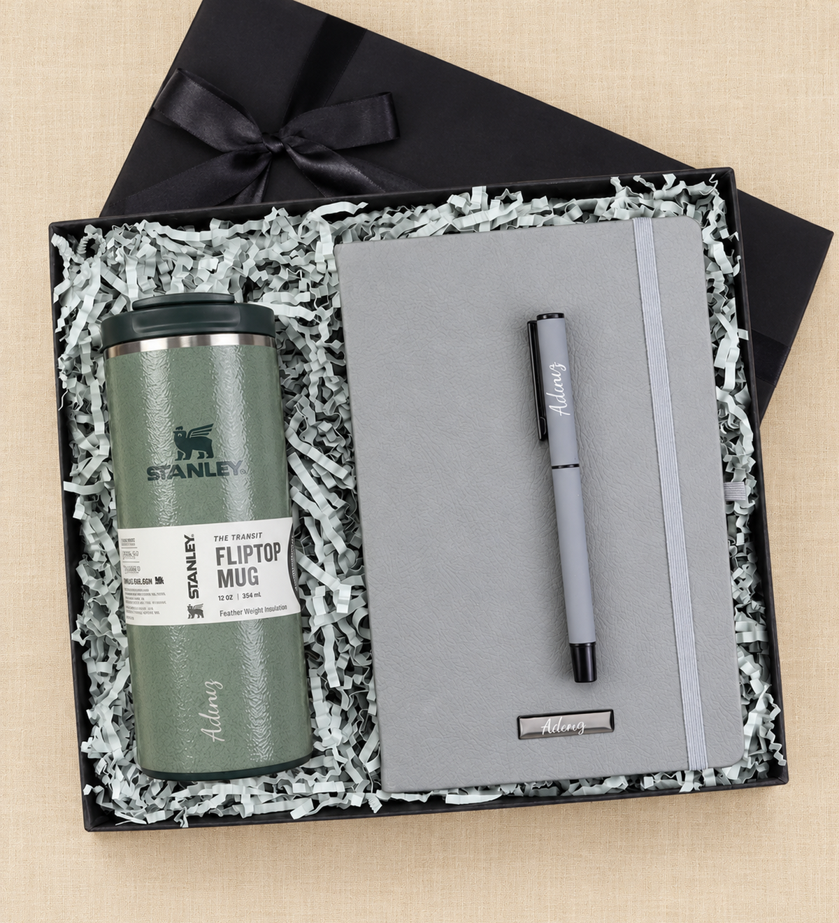 Kişiye Özel Defter & Kalem & Stanley Termos Premium Hediye Seti