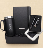 Kişiye Özel Defter & Usb Touchpen Kalem & İsme Özel Kulplu Çelik Termos Bardak Hediye Seti