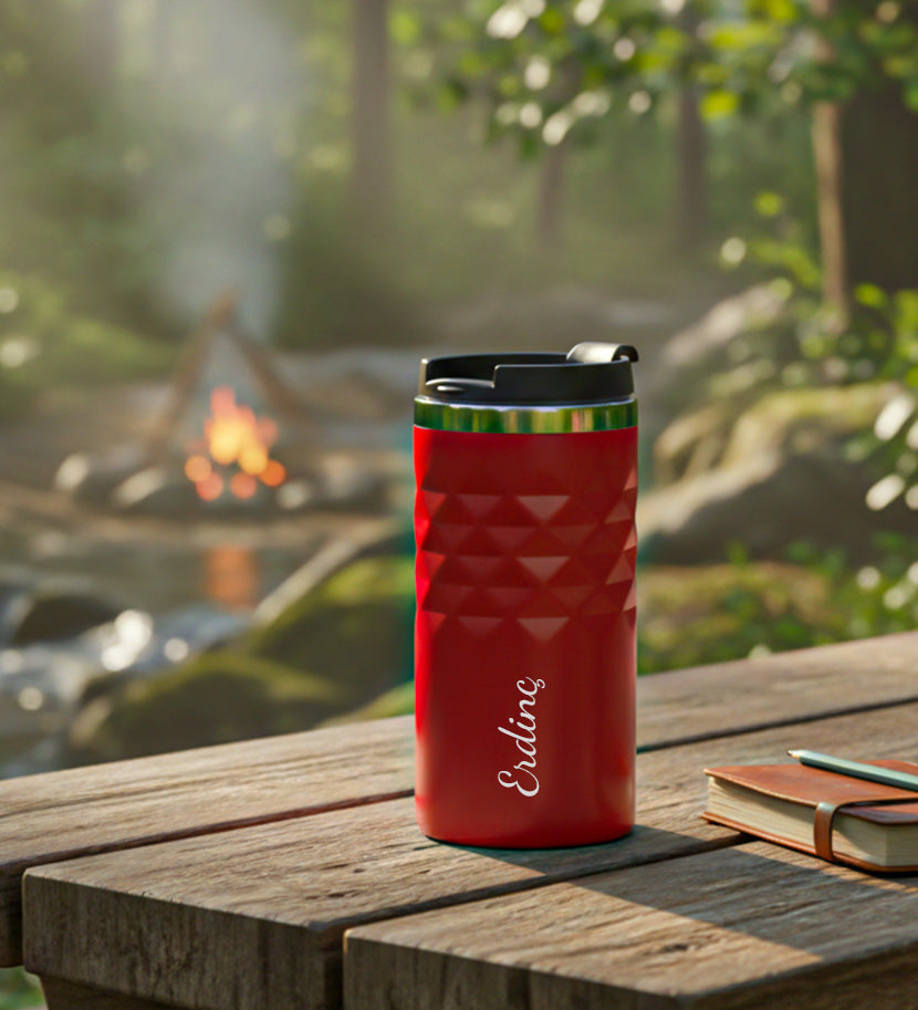 Kişiye Özel 300 ML Kırmızı Kristal Çelik Termos