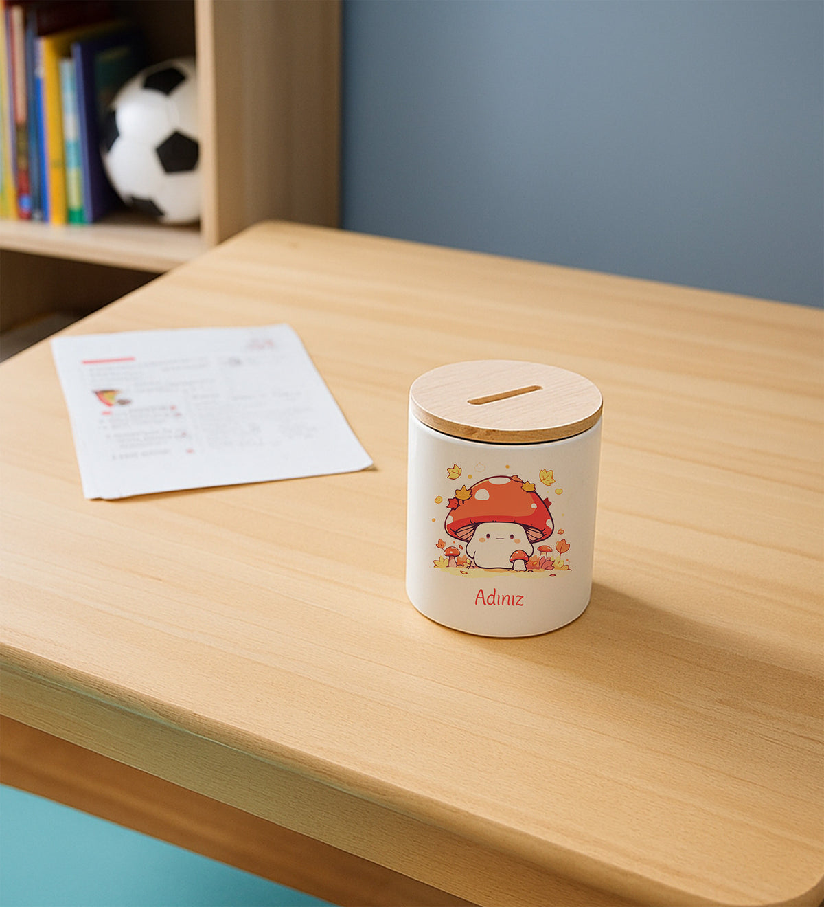 Matara & Defter & Tohumlu Kalem & Boya Kalemi & Kumbara & Kalemtıraş & Çek Bırak Kukla Hediye Seti