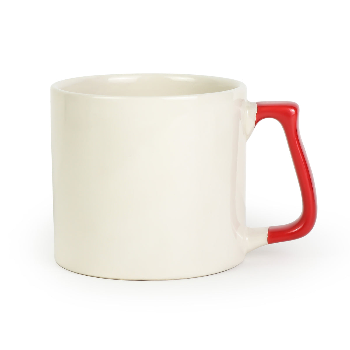 Kırmızı Kulplu Seramik Kupa