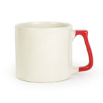 Kırmızı Kulplu Seramik Kupa