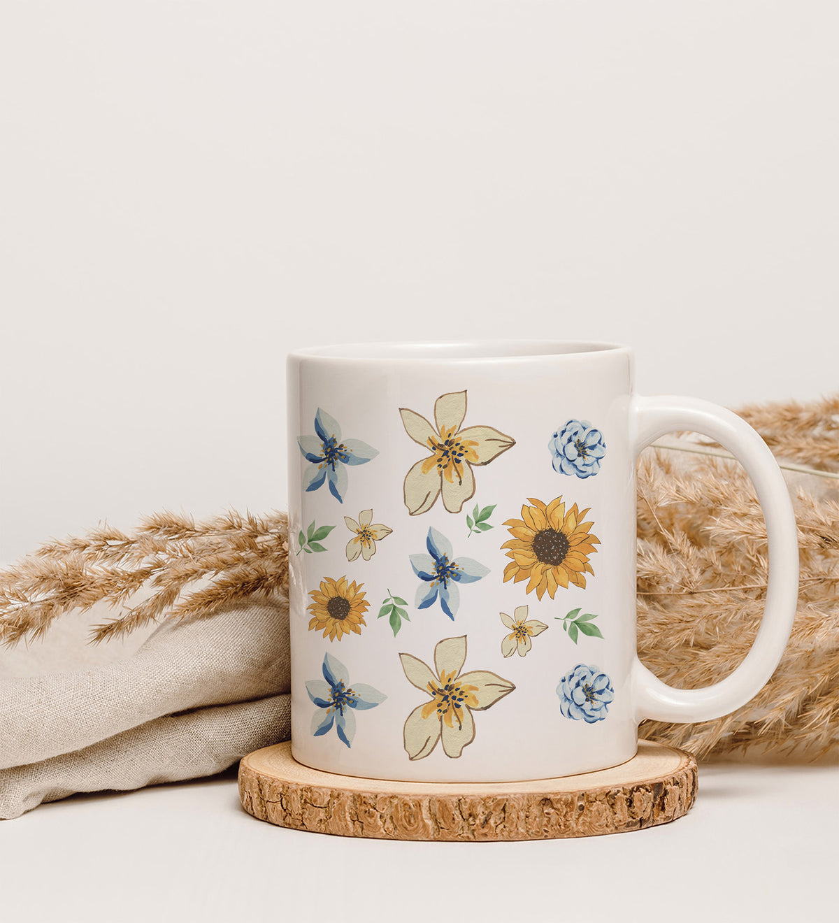 Van Gogh Yastık & Beyaz Defter & Ikigai & Mum & Kupa Hediye Seti