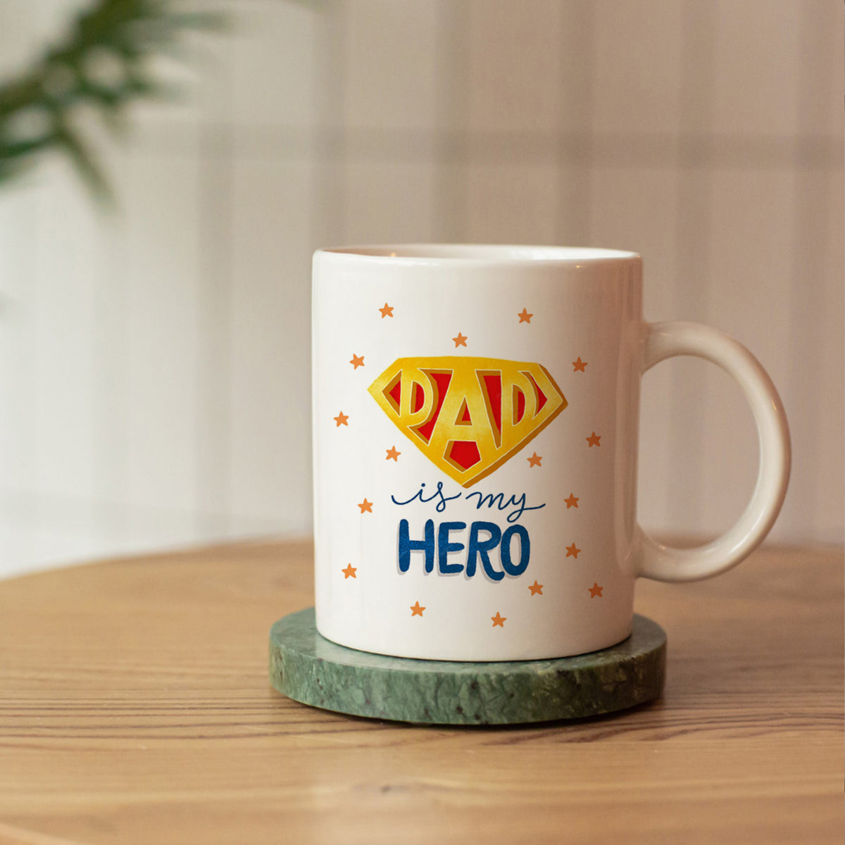 Baba Tasarım Yastık & Kupa & 13x13 cm Paspartu Çerçeve