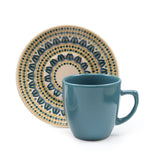 Lacivert Türk Kahvesi Fincanı & Sunum Kahve Peçetesi & Tek İçimlik Türk Kahvesi Hediye Seti