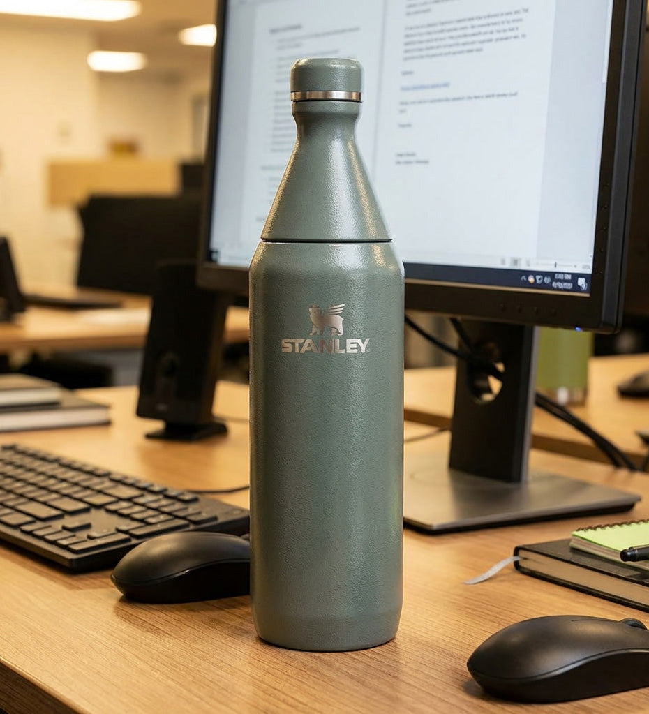 The All Day Slim Su Şişesi | 0,6 L Stanley Çelik Su Matarası Yeşil
