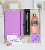 Defter & Kalem & Kolonya & Mum Hediye Seti