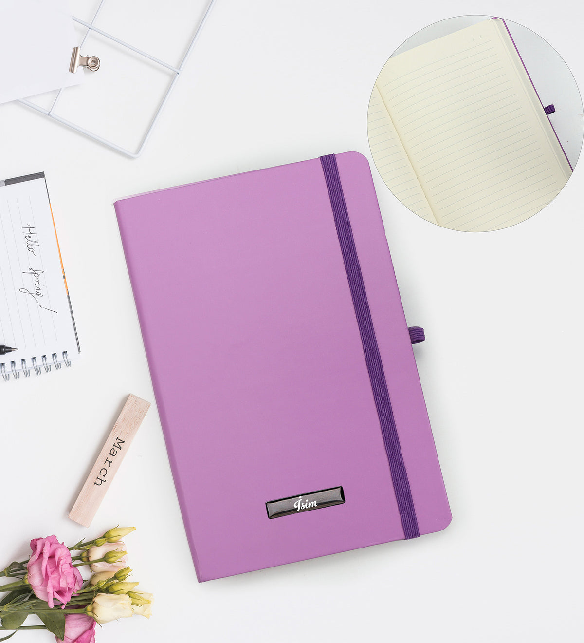 Defter & Kalem & Kolonya & Mum Hediye Seti