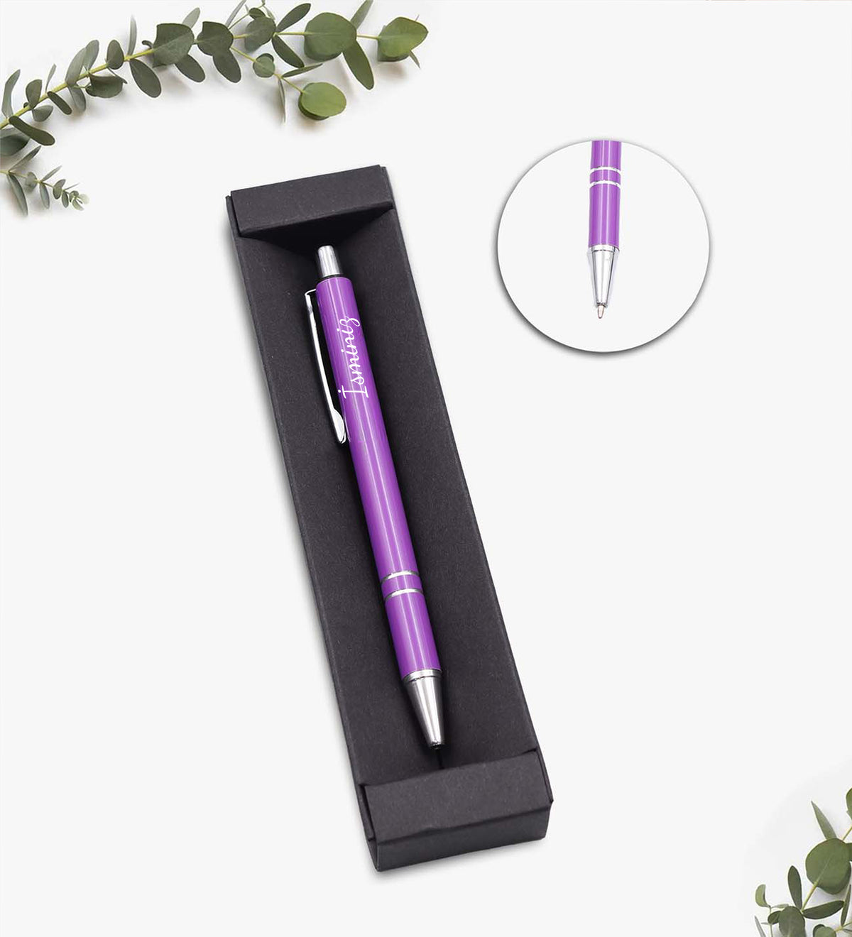 Öğretmenler Günü Kişiye Özel 350 ML Kilitli Çelik Termos & Beyaz Defter & Gümüş Renk Detaylı Mor Tükenmez Kalem & El Aynası & Lotus Mum Hediye Seti