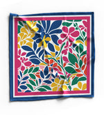 Mor Yumuşak Deri Kartlık Cüzdan & Mor Çiçekli Fular & Gümüş Renk Charm Çelik Bileklik Hediye Seti