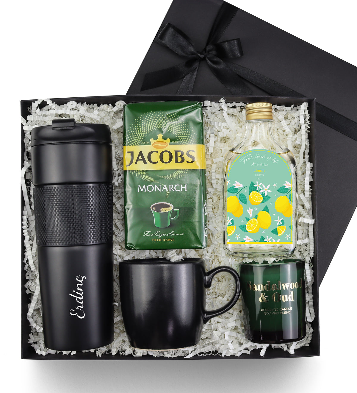 Termos & Kupa & Kahve & 200ML Kolonya & Mum Premium Hediye Seti