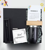 Tarihsiz Ajanda & Kalem & Kulplu Termos & Takvim Hediye Seti