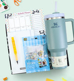 Stanley Termos & Planner & Beyaz Defter & Serve Deep Uçlu Kalem & Mikro Block Yapboz Hediye Seti