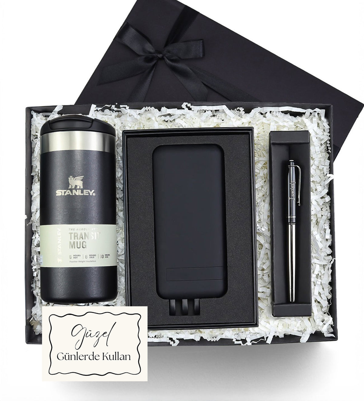 0,35 L Stanley Termos & Wireless Vakumlu Powerbank & Kalem Premium Hediye Seti