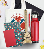 Matara & Çanta & Defter & Not Defteri & Kalem & Tohumlu Kalem & Ayıcık Anahtarlık Hediye Seti