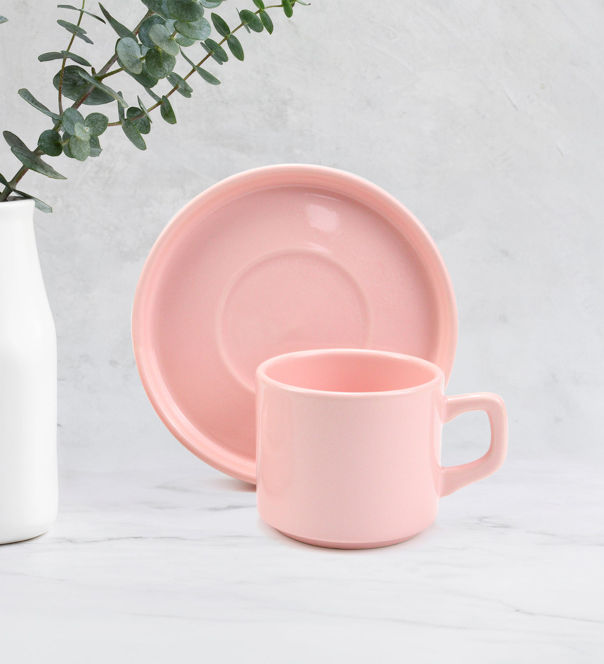 Yastık & Double Pembe Fincan & Cüzdan Hediye Seti