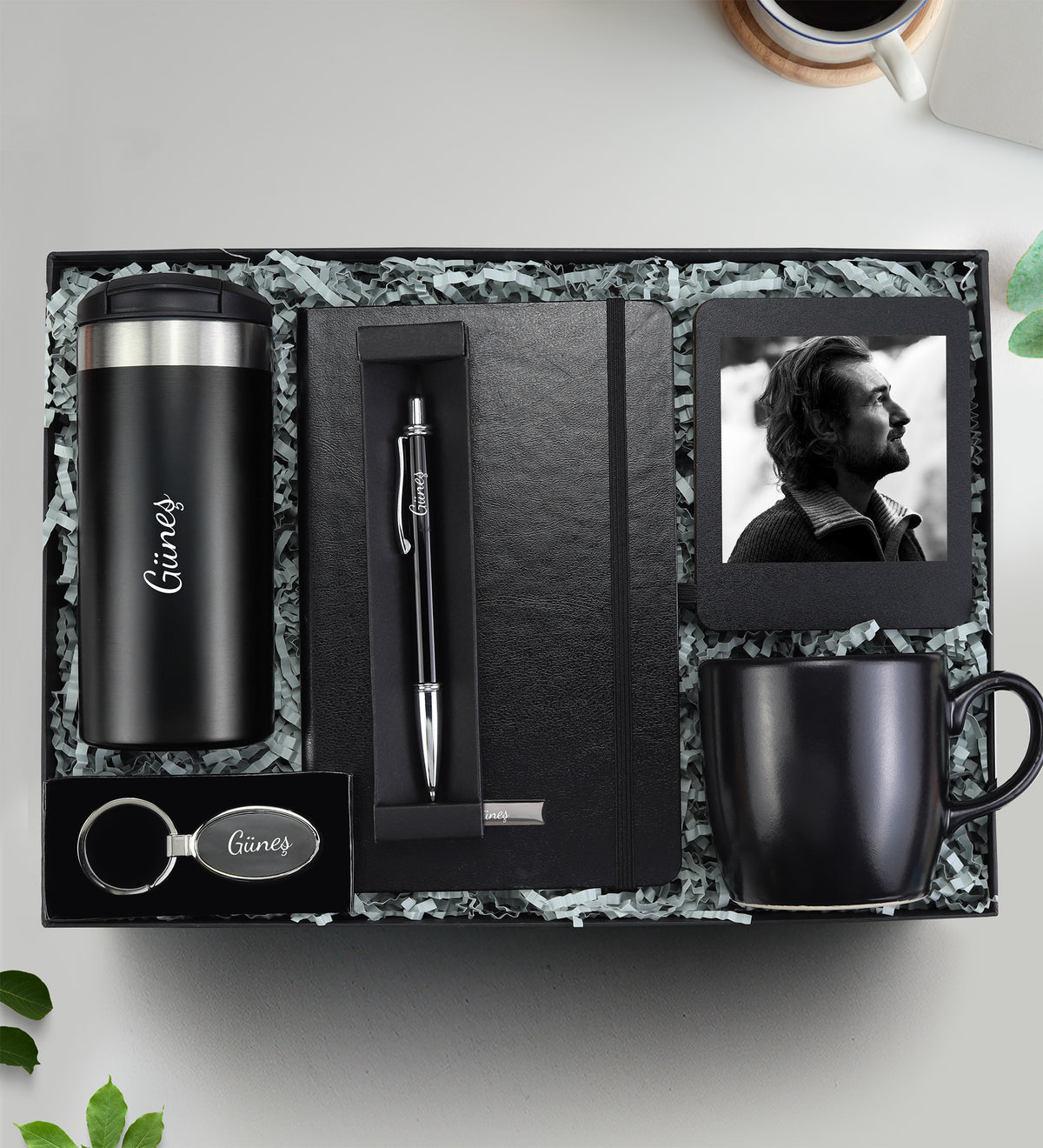 Termos & Defter & Kalem & Kupa & Çerçeve & Anahtarlık Hediye Seti