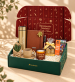 Termos & Defter & Kalem & Kahve Fincanı & Sukulent Çiçek & Bardak Mum & Godiva Çikolata & Filtre Kahve Hediye Seti