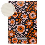 Kişiye Özel Kılıflı Dereceli Cam Matara & Turuncu Papatyalı Defter & Beyaz Tükenmez Kalem & 200 ml Kolonya & Turuncu Çerçeve