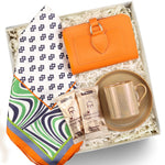 Porselen Fincan & Cüzdan & Türk Kahvesi & Tasarım Fular Hediye Seti