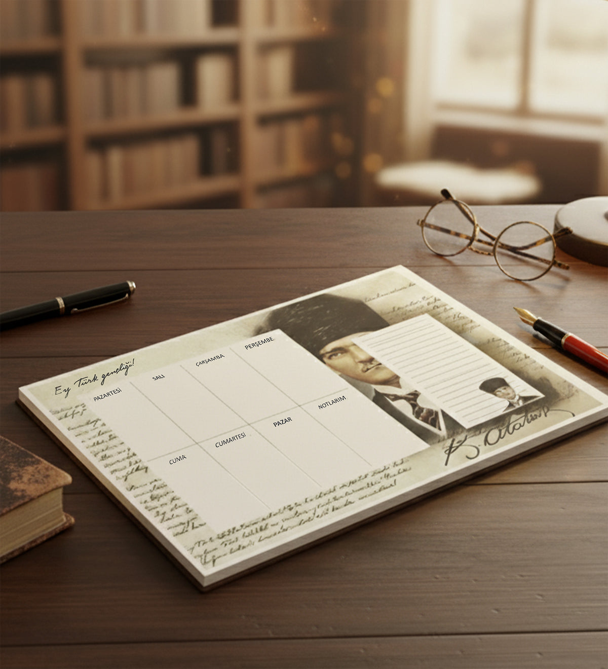 Atatürk Temalı Haftalık Planner