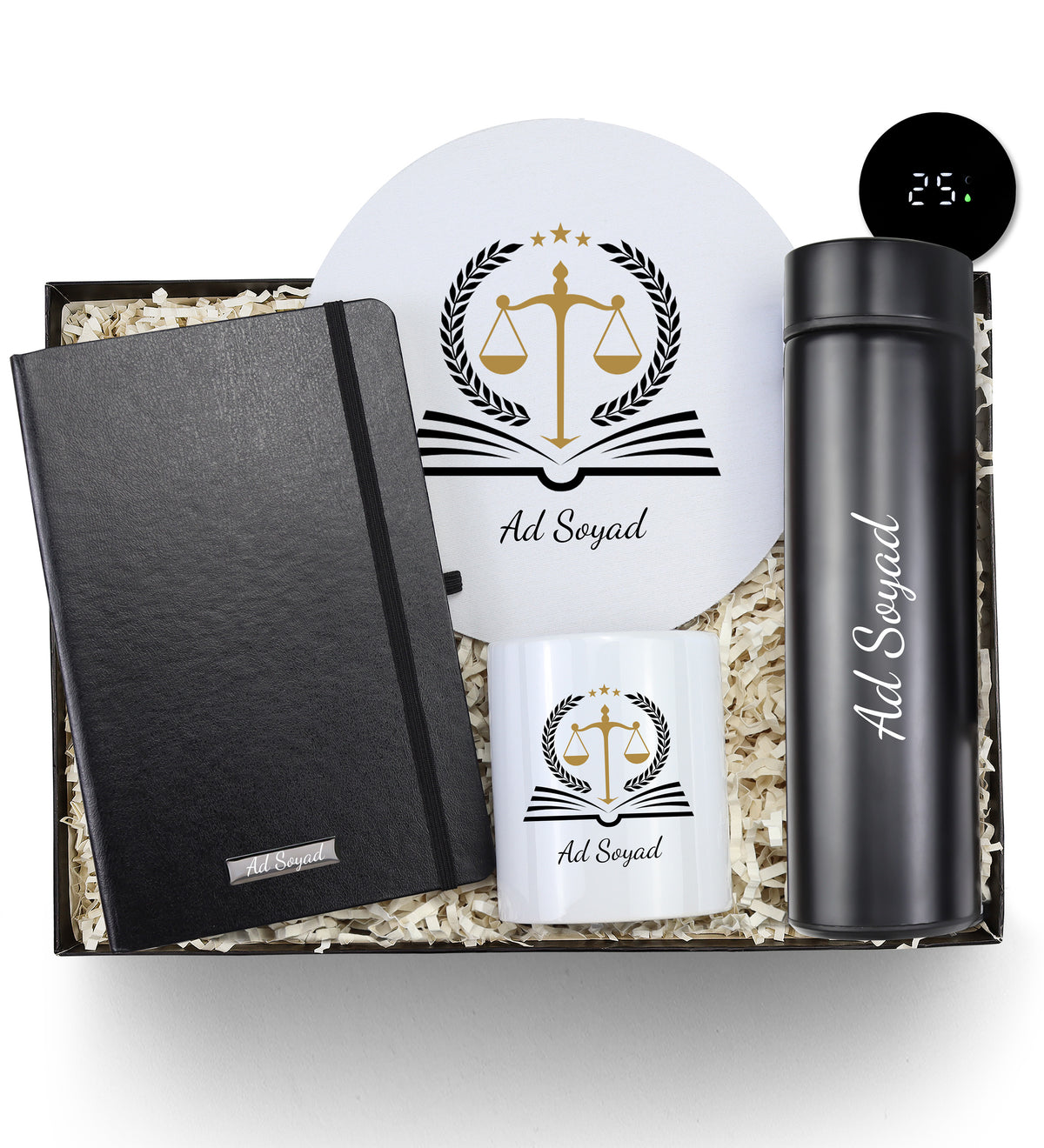 Avukatlara Özel Mouse Pad & Kalemlik & Termos & Defter Hediye Seti