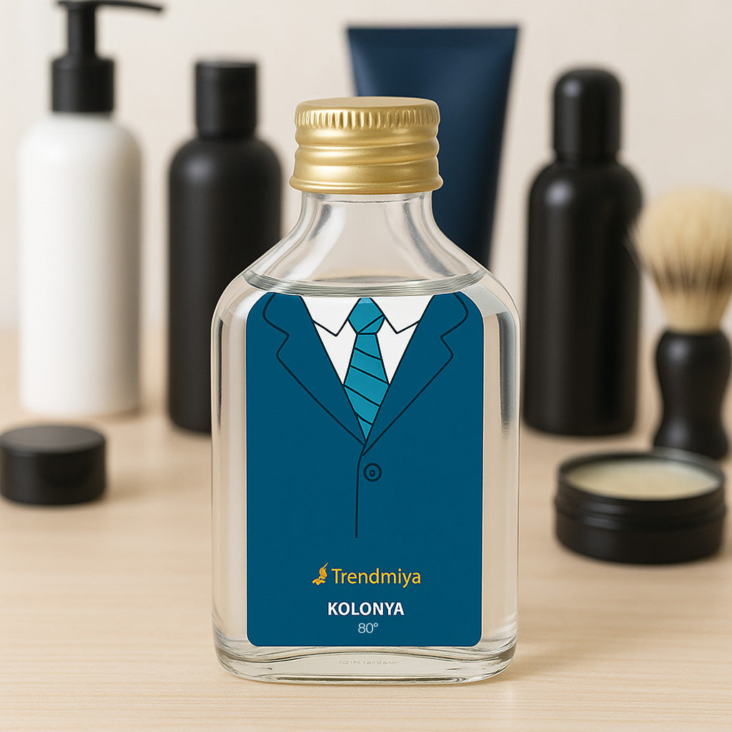 Babalar Günü Trendmiya Okyanus Kolonya & Mavi Porselen Fincan & Godiva Çikolata & Selamlıque Türk Kahvesi Hediye Seti