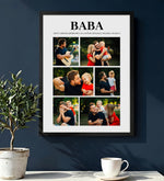 Babaya Fotoğraflı A4 Siyah Çerçeve