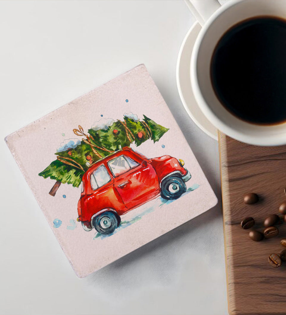 Yılbaşına Özel Kış Çayı & Demleme Aparatı & Kupa & Bardak Altlığı & Mum Hediye Seti