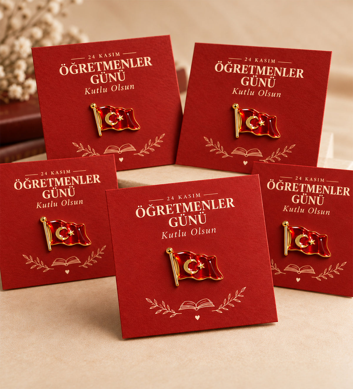 Öğretmenler Günü Türk Bayrağı Rozet