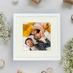 Beyaz Paspartulu Fotoğraf Çerçeve 13x13 cm