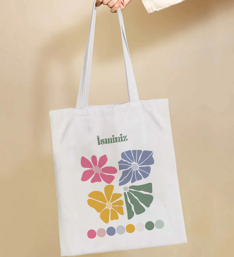 Kişiye Özel Bez Çanta & Kalemlik & Matara & Boya Kalemi & Mandala Boyama Kitabı Okula Dönüş Seti