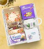 El Yapımı Kupa & Bitki Çayı & Tafe Kıtır Kurabiye & Ülker Pastil Hediye Seti