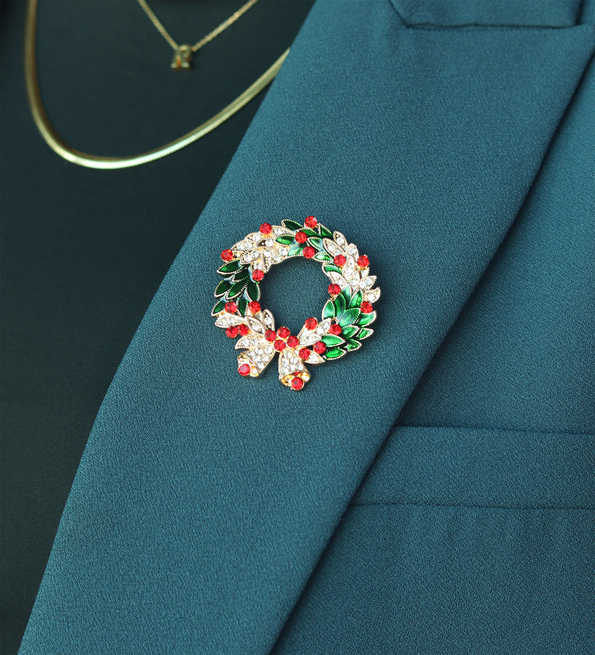 5 Adet Yılbaşı Kartında Broş