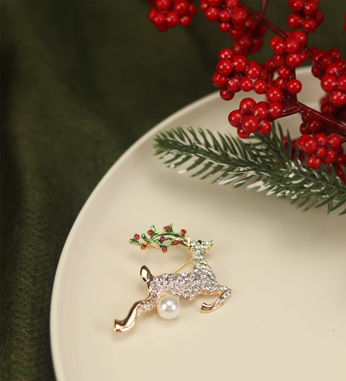 5 Adet Yılbaşı Kartında Broş