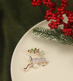 5 Adet Yılbaşı Kartında Broş