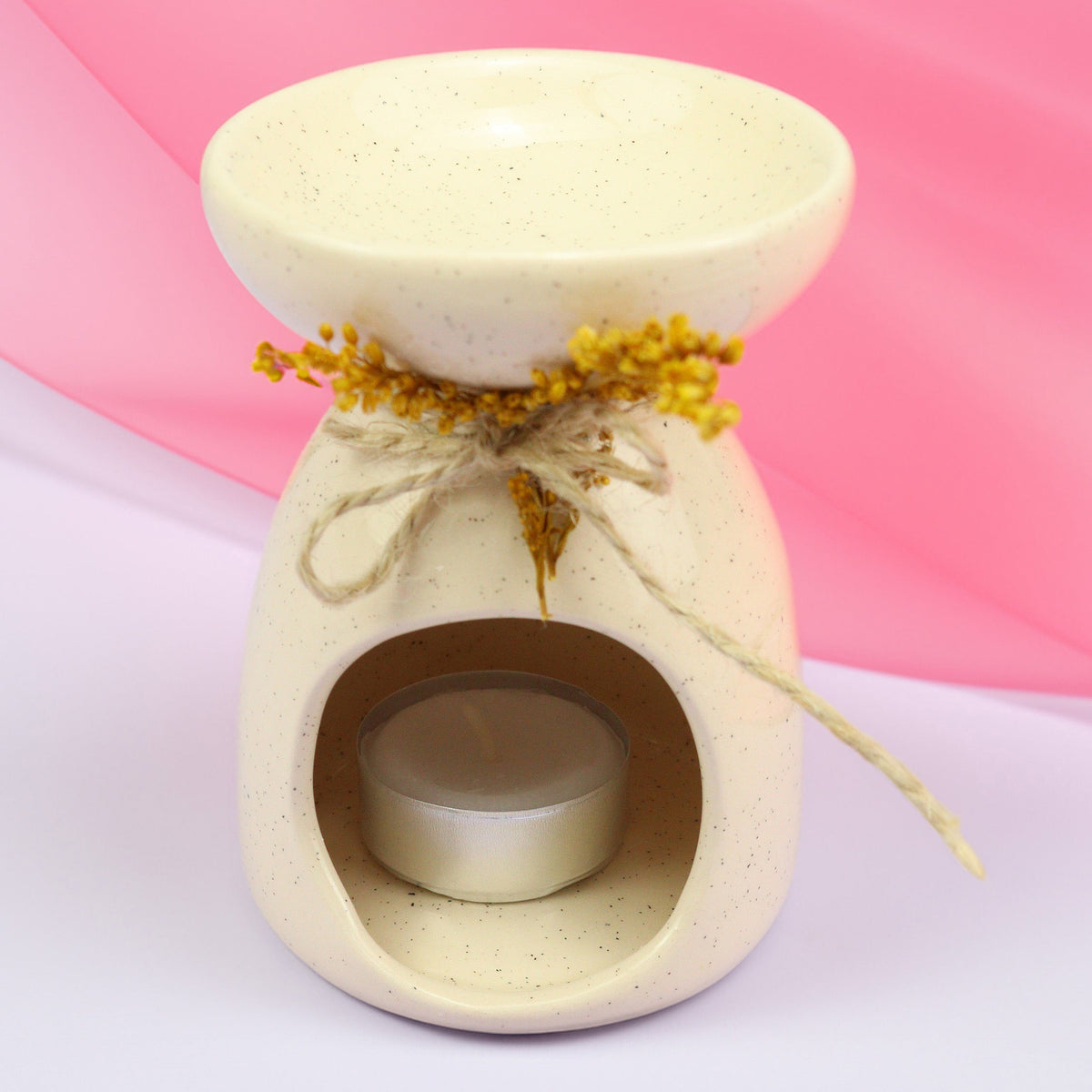 Turuncu Türk Kahvesi Fincanı & Buhurdanlık & Buhurdanlık Esansı & Bambu Yıldız Anahtarlık & Kraft Kutulu Mum Hediye Seti