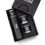 Kutulu Defter Kalem Seti & 3 Bardaklı Termos Hediye Seti