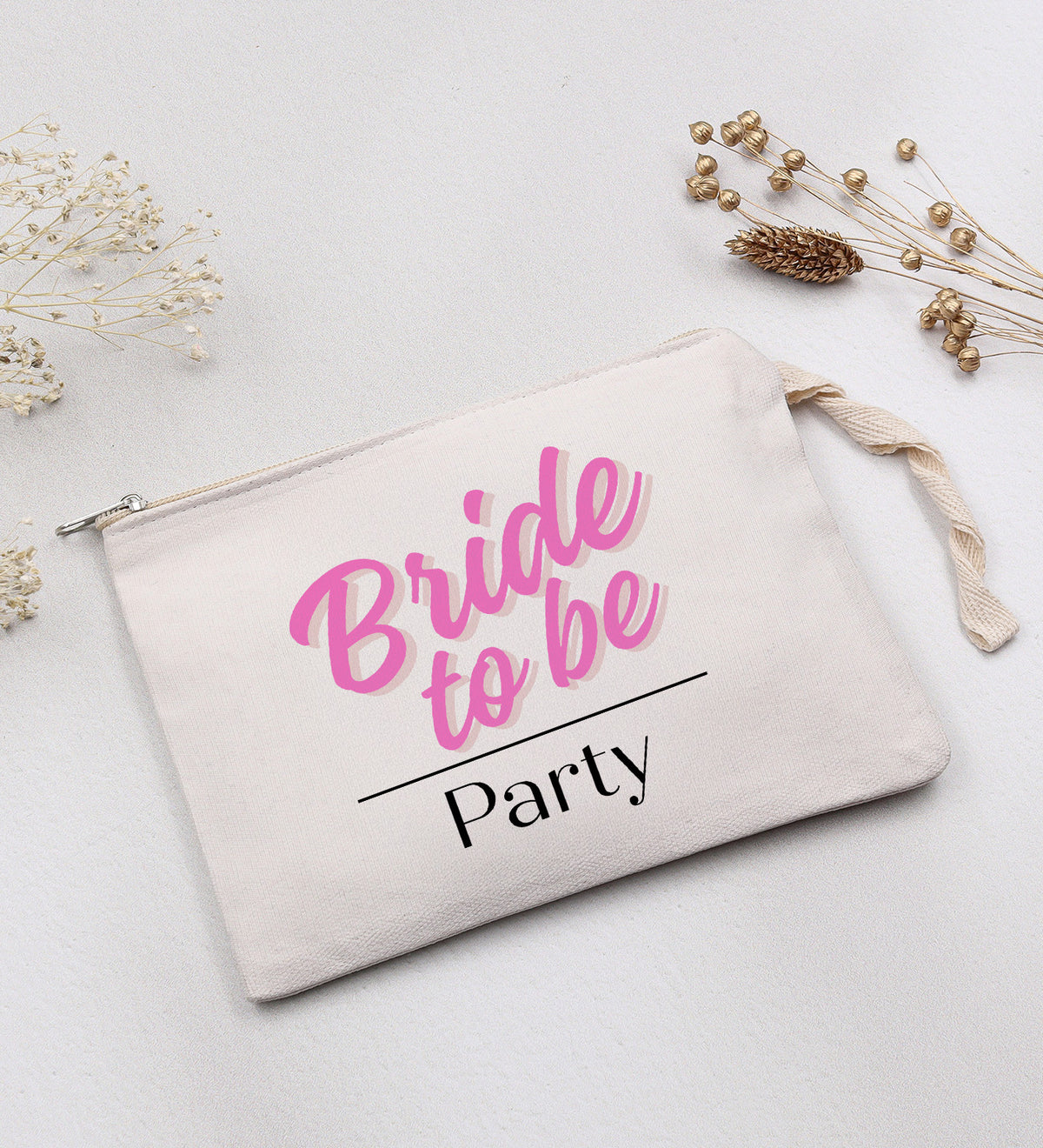 Bride Ham Bez Çanta & 30 ml Kolonya & Saten Toka & Peri Ayna Bride To Be Hediyelik Set