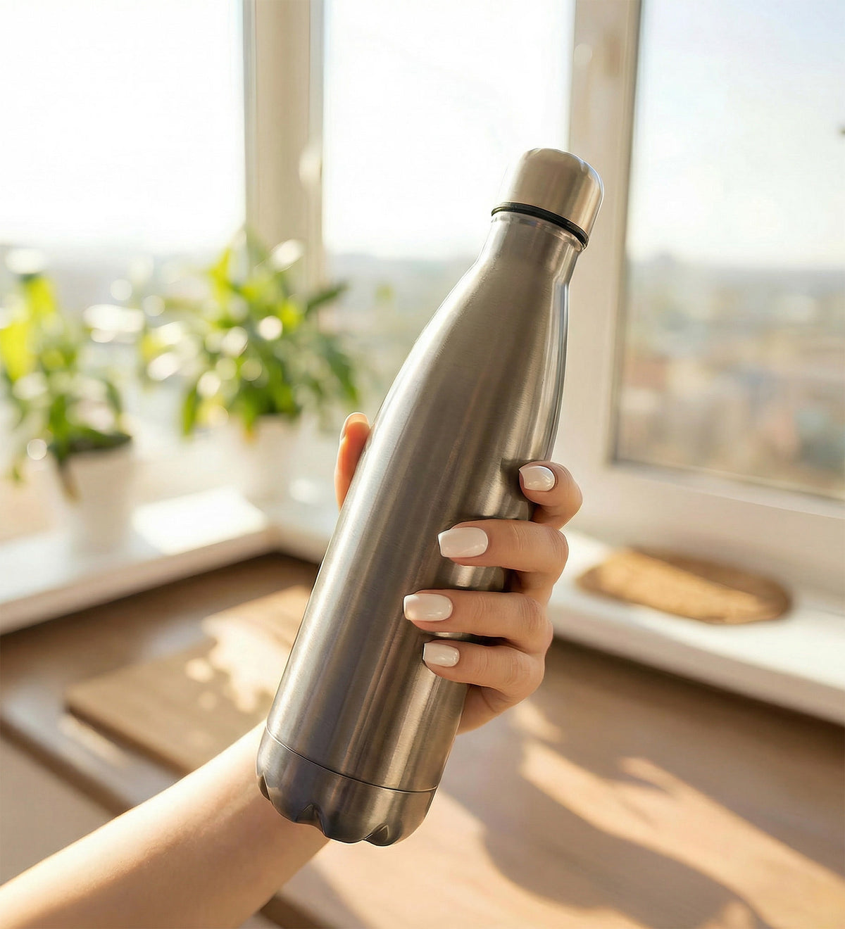 Spor Çelik Termos 500ml Gümüş