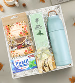 Termos & Bademli Kurabiye & Bitki Çayı & Rebul Kolonya & Ülker Pastil Hediye Seti