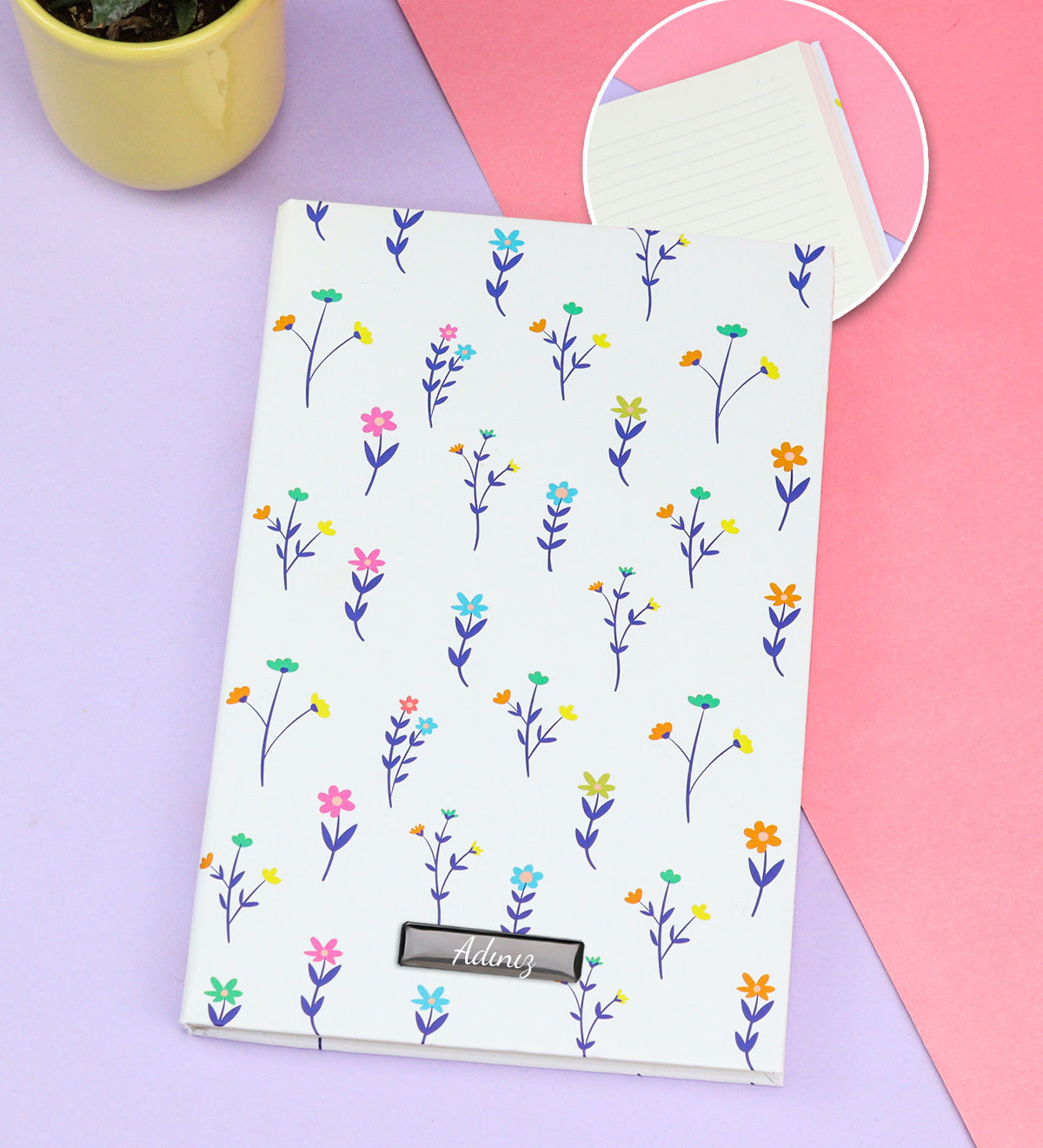 Stanley & Çanta & Serve Deep Uçlu Kalem & Beyaz Çiçekli Defter & Not Defteri & Ayıcık Anahtarlık Hediye Seti