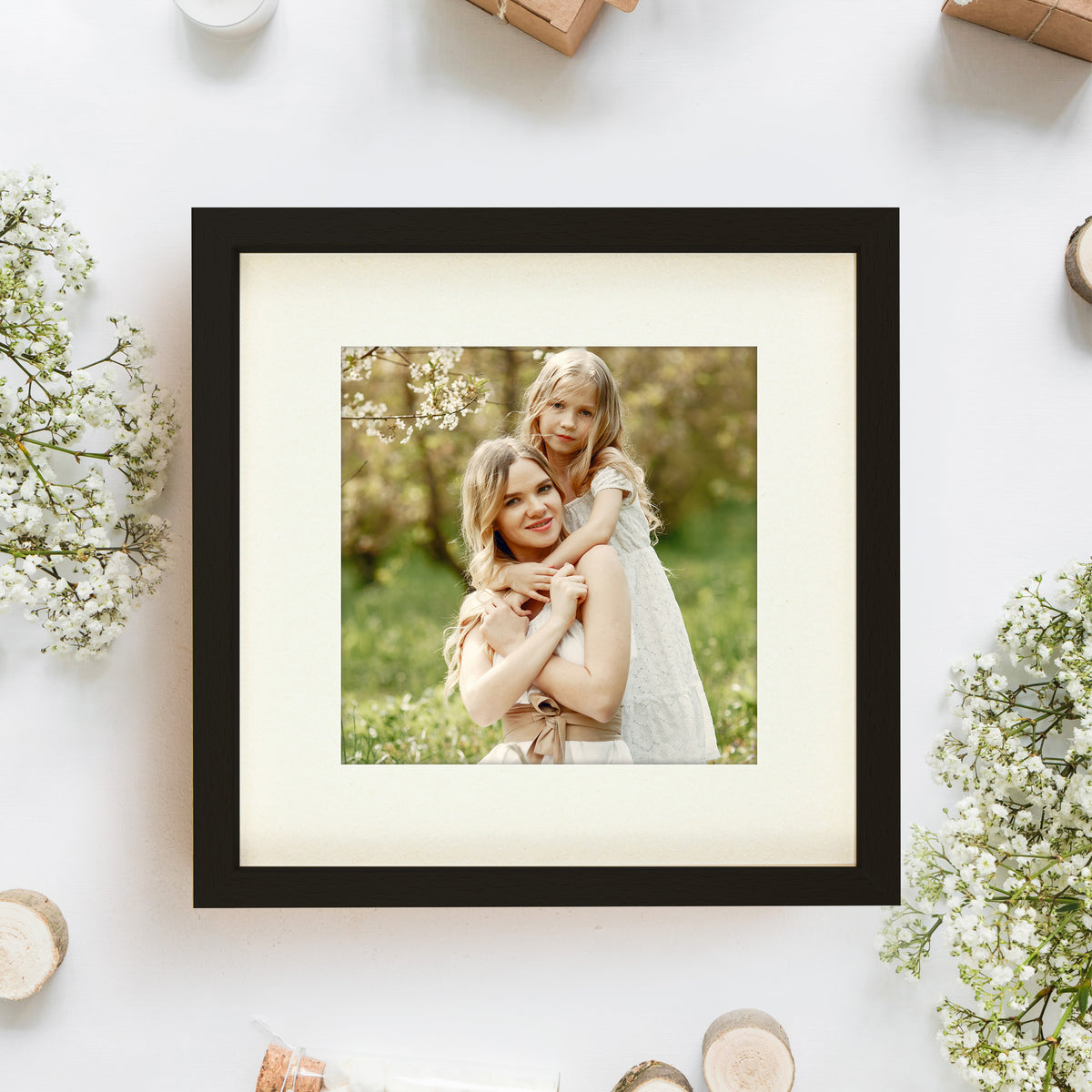 Paspartu Çerçeve & Gri Double Fincan & Okyanus Babalar Günü Kolonyası & Selamlıque Türk Kahvesi