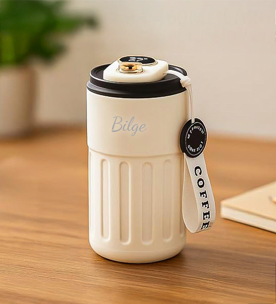 400ml Coffee Dereceli Beyaz Termos