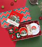 Metal Mum & Baskılı Fincan & Yılbaşı Çorabı Hediye Seti