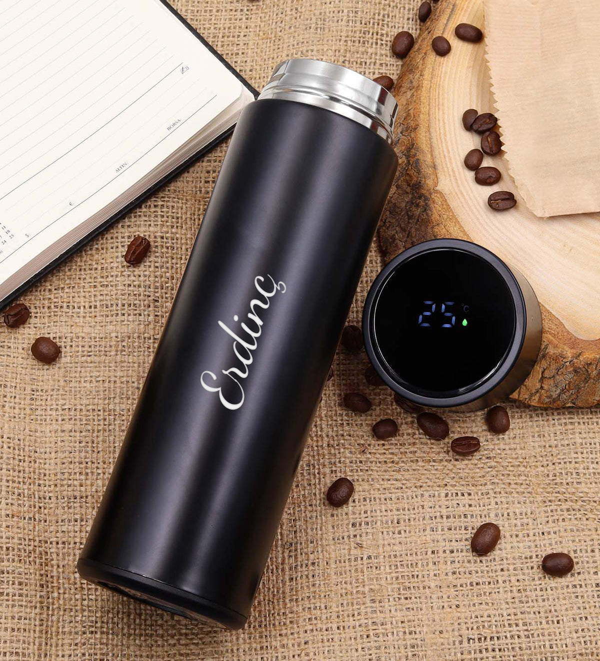 Dereceli Siyah Termos